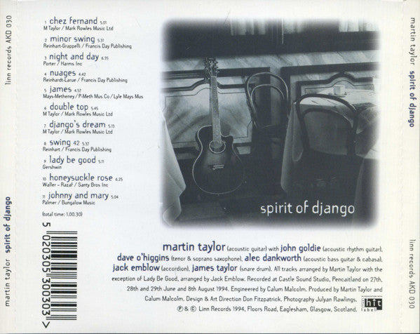 Martin Taylor – Spirit Of Django (Used) (Mint Condition)