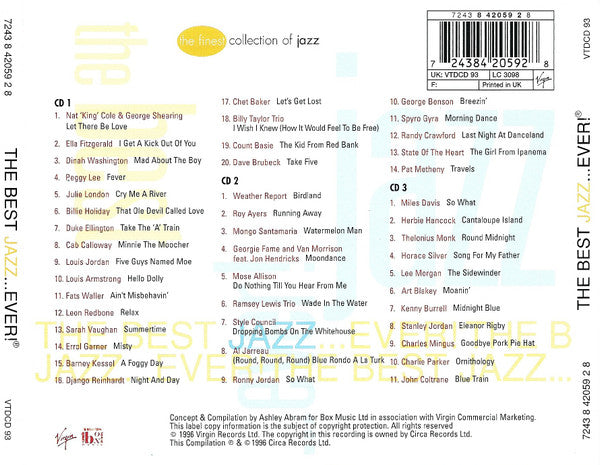 Various – The Best Jazz...Ever! - 3 Discs (Used) (Mint Conditon)